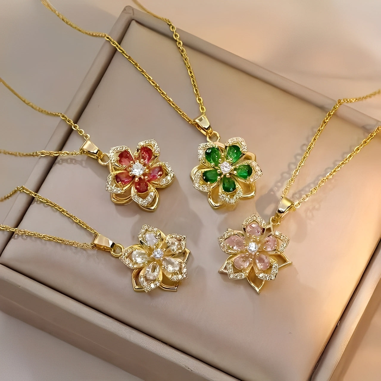 Collar Flor Antiestrés Giratorio