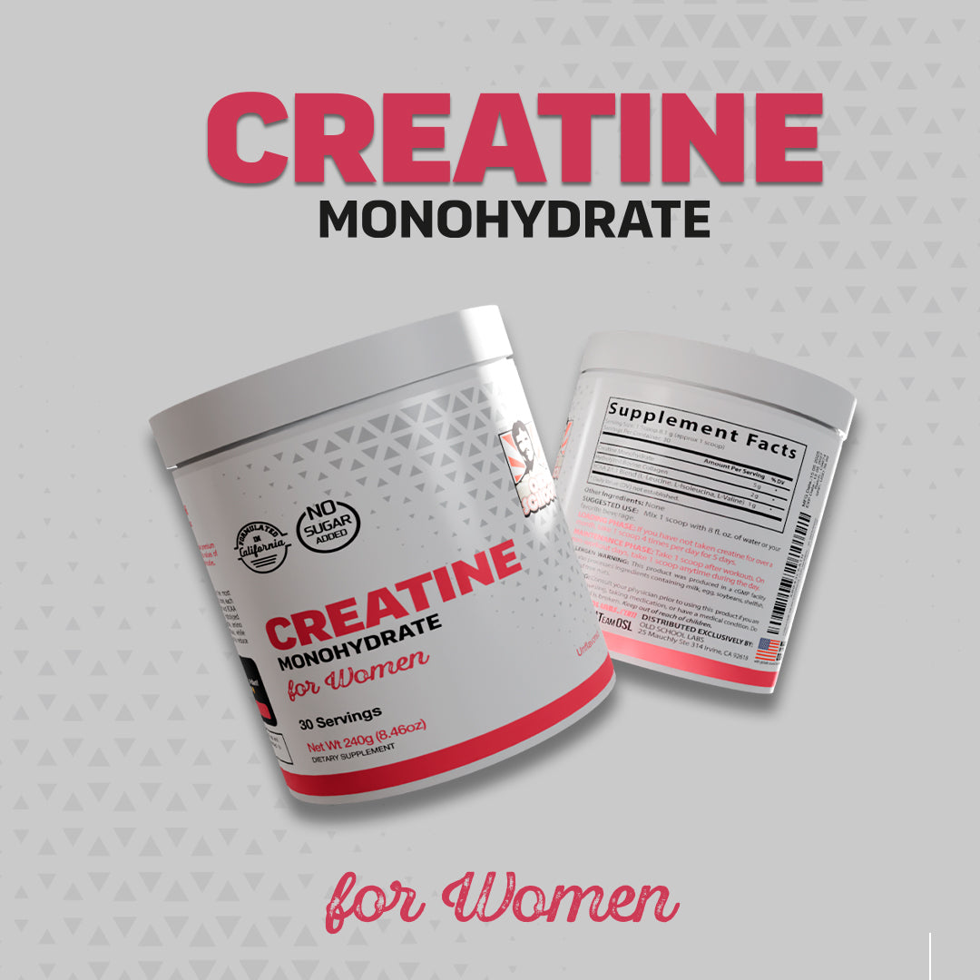 Creatina Monohidratada, For Women, sin azúcar con colágeno y BCAA, Sin Sabor
