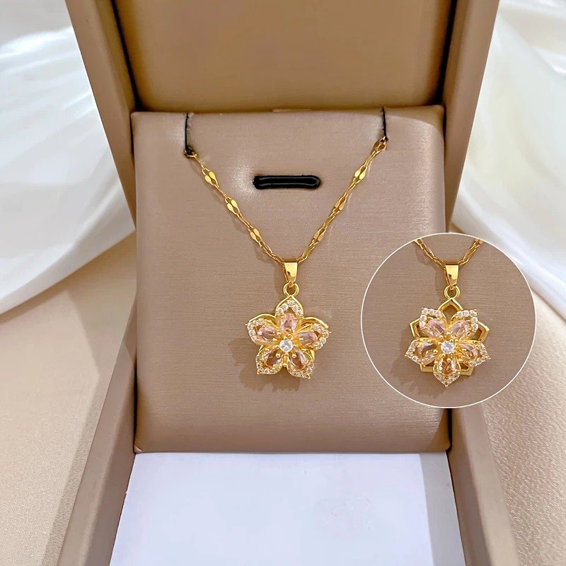 Collar Flor Antiestrés Giratorio