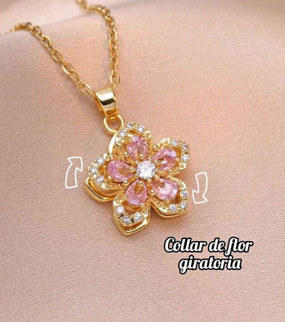 Collar Flor Antiestrés Giratorio